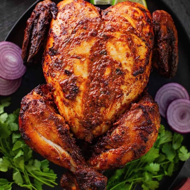 Grilled Lahori Charga Kabob.