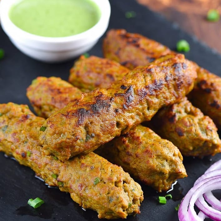 Chicken Seekh Kabob.