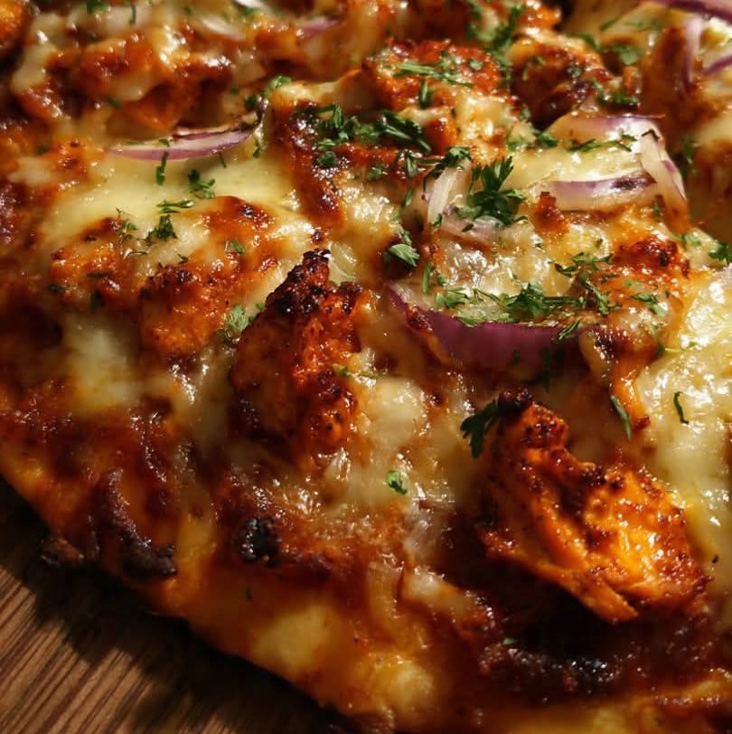 Butter Chicken Pizza.