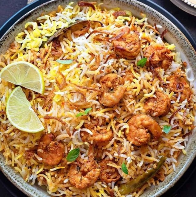Shrimp Biryani.
