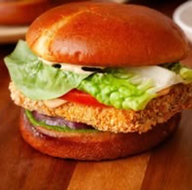 Chilly Paneer Burger.