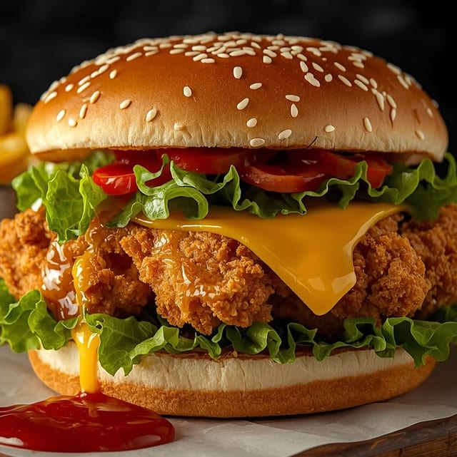 Zinger Chicken Burger.