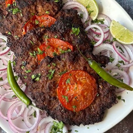 Beef Chapli Kabob.