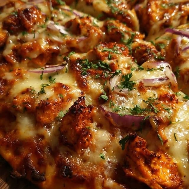 Butter Chicken Pizza.