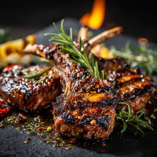 Lamb Chops Kabob Skewer