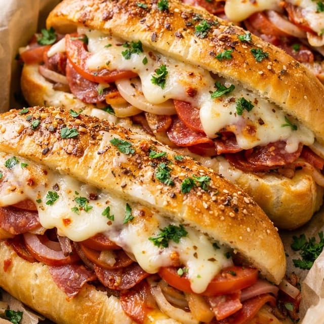 Italian Pepperoni Sandwich.