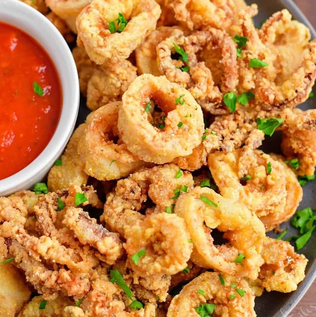 Mediterranean Fried Calamari.