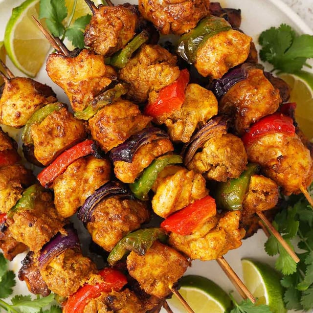 Boneless Chicken Kabob Skewer.